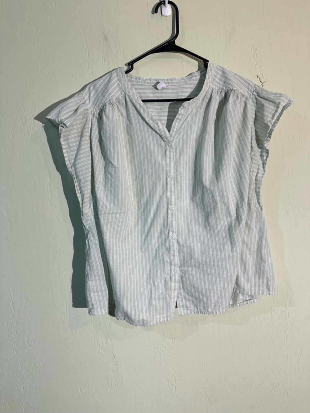 Old Navy striped v neck boxy blouse size 2x